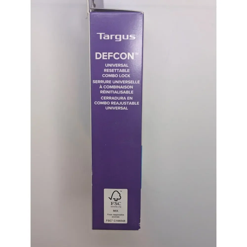Targus DEFCON Universal Resettable Laptop Cable Lock ASP106 New